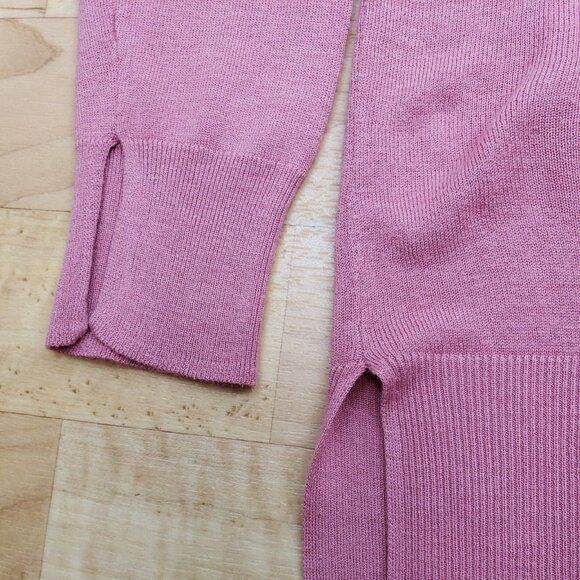 H&M Lightweight Tunic Sweater Womens M Top Rose Pink Drop Shoulder Pullover - Picture 9 of 12